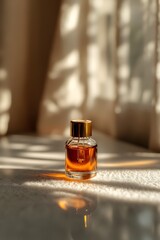 Amber Hair Oil Bottle with Elegant Design