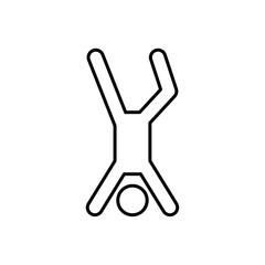 handstand exercise icon Flat illustration sign