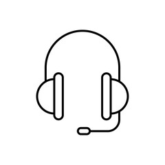 Headset icon Flat illustration sign