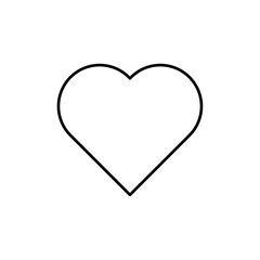 Heart icon Flat illustration sign
