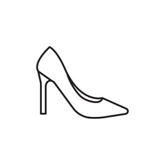 high heel shoes icon Flat illustration sign