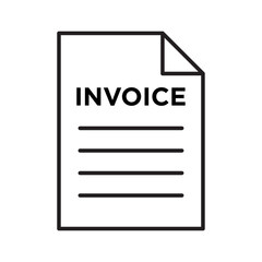 Invoice icon Flat illustration sign