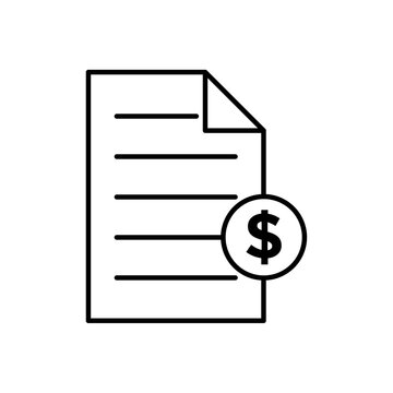 recommend clip art: Invoice document icon Flat illustration sign