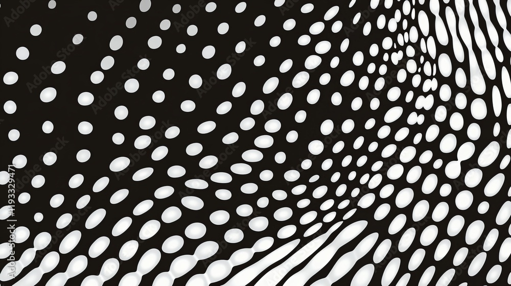 Poster repeated pattern of white dots in a clean design