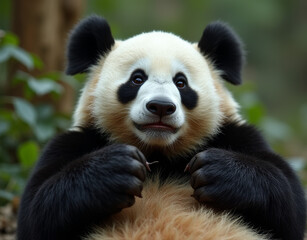 Naklejka premium giant panda bear