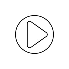 Media player icon Flat illustration sign