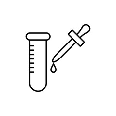 Medical test icon Flat illustration sign