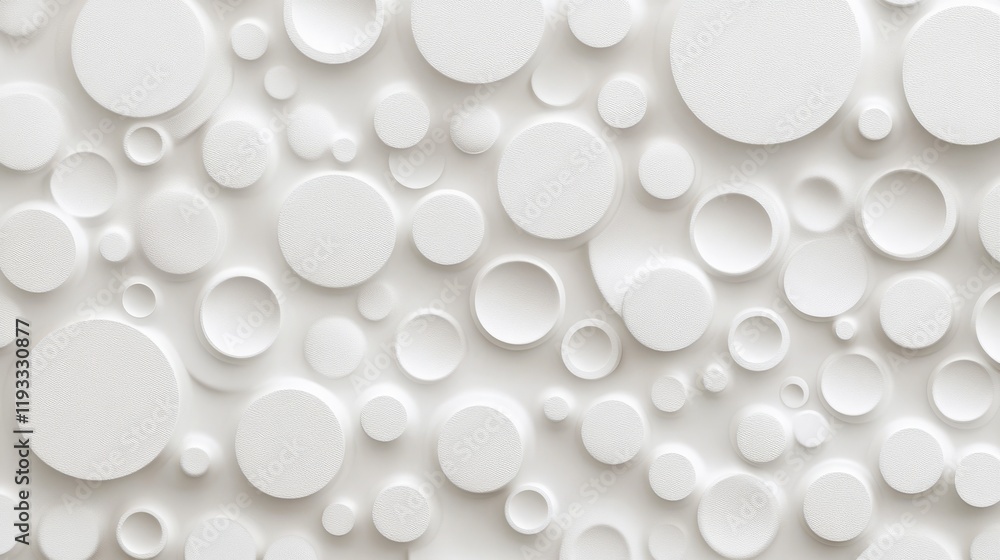 Poster seamless circular white texture creating a soft visual background