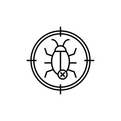 Pest control icon Flat illustration sign