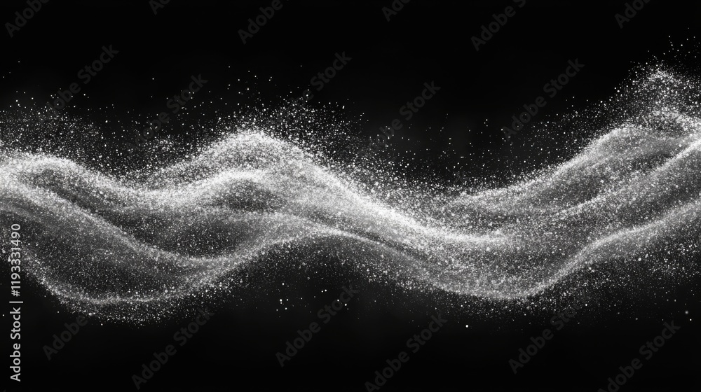 Poster seamless wave of small particles adding a dynamic touch to creative projects.