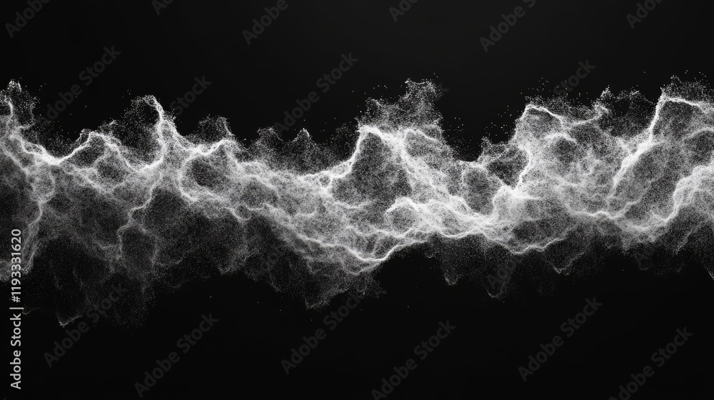Poster seamless wave of small particles adding a dynamic touch to creative projects.