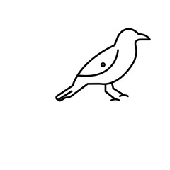 raven icon Flat illustration sign