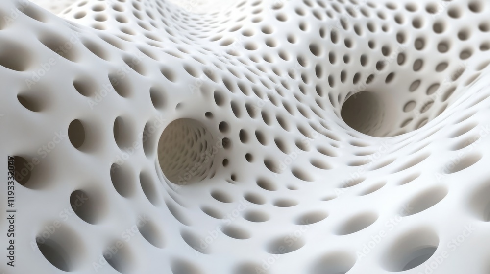Poster soft white hole pattern in a seamless, regular layout.
