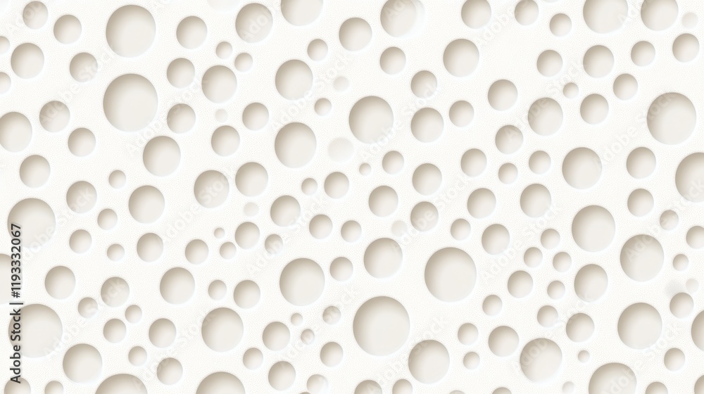 Poster soft white hole pattern in a seamless, regular layout.
