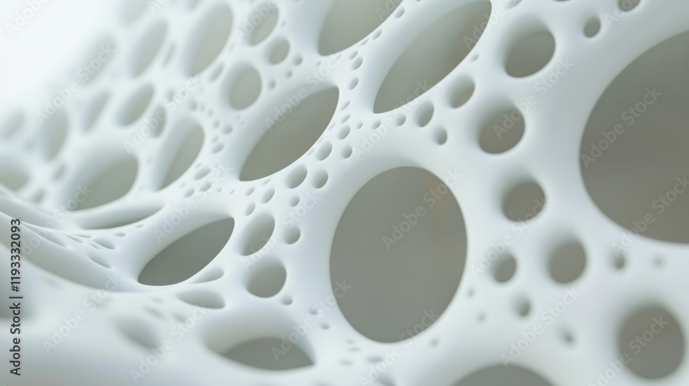 Poster soft white hole pattern in a seamless, regular layout.