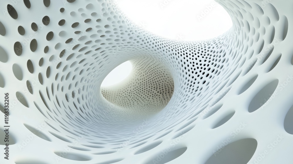 Poster soft white hole pattern in a seamless, regular layout.
