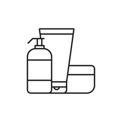 Skincare products icon Flat illustration sign