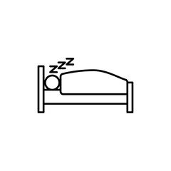 Sleep Icon Flat illustration sign