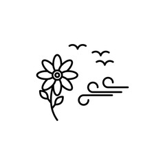 Spring season icon Flat illustration sign