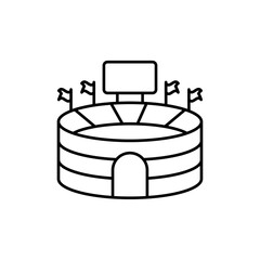 stadium icon Flat illustration sign
