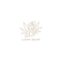 Women Wellness Logo Design Nature Healing Lines