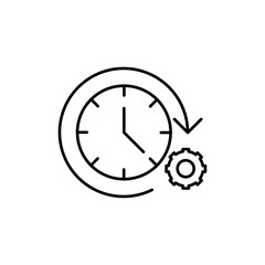 Time management icon Flat illustration sign
