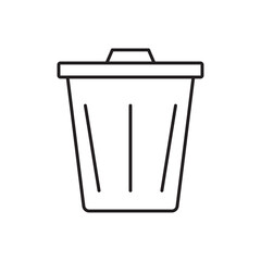 Trash icon Flat illustration sign