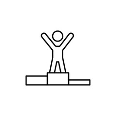 Victory icon Flat illustration sign
