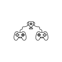 Video game contest icon Flat illustration sign