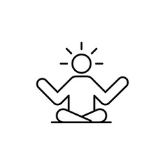 Yoga pose icon Flat illustration sign