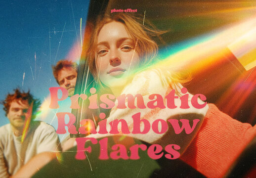 Prismatic Rainbow Flares Photo Effect