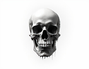 Obraz premium human skull isolated on white