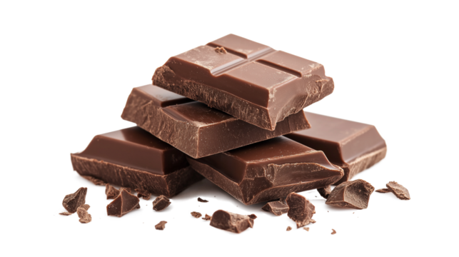  ingredient for making chocolate - cocoa isolated on a white background
