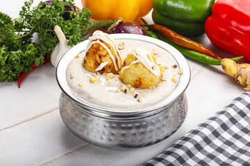 indian cuisine Malai Kofta with sauce