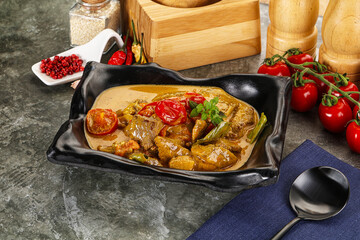 Yellow THai curry with beef