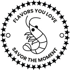 illustration in the concept of Seafood in line style