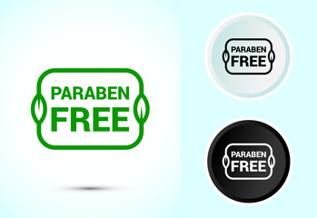 Paraben free icon design illustration,  Suitable for natural product label