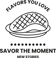 A plate of meat with a black grill on it