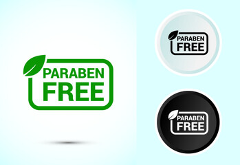 Paraben free icon design illustration,  Suitable for natural product label
