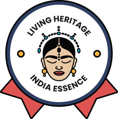 illustration in the concept of Indian Tourism and Culture in line style