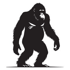 Powerful Silhouette of a Majestic Gorilla