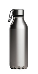 Stainless steel water bottle with a durable design, perfect for outdoor activities and hydration needs