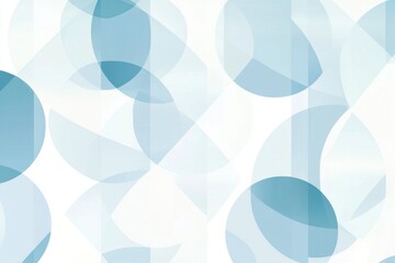 Abstract Blue Circles Overlapping White Background