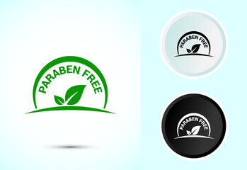 Paraben free icon design illustration,  Suitable for natural product label
