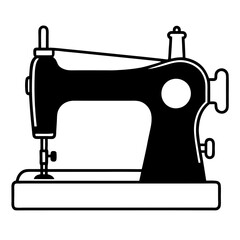  Sewing machine silhouette illustration
