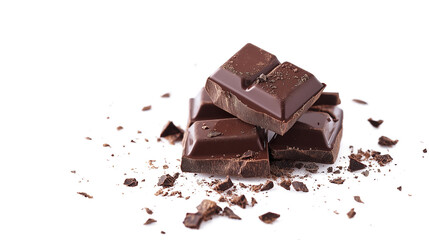 Fototapeta premium ingredient for making chocolate - cocoa isolated on a white background