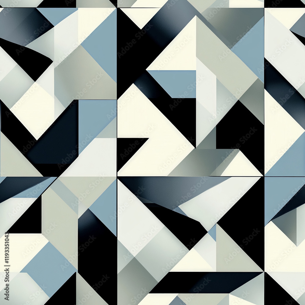 Aufkleber Abstract geometric pattern with overlapping shapes and modern texture