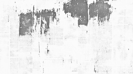 Newspaper paper grunge vintage old aged texture background. Newspaper with old grunge vintage unreadable paper texture background. Vector white and black newspaper paper grunge. 