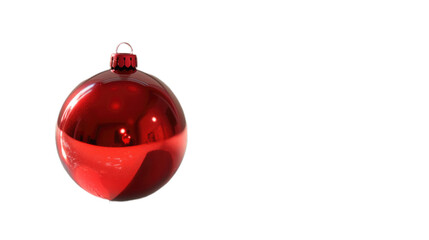 red christmas ball isolated