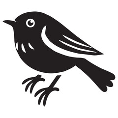 Silhouette of a bird on white background	